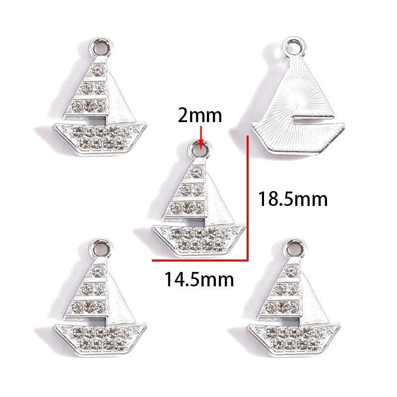 5PCS Colorful Sailor Theme Charm for Jewelry Making Findings