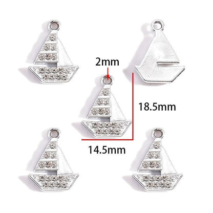 5PCS Colorful Sailor Theme Charm for Jewelry Making Findings