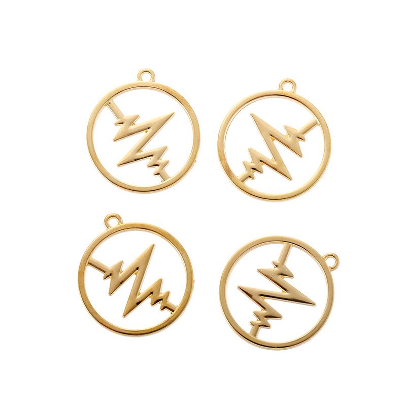 8PCS Heart Beat Charm for Jewelry Making Findings 25x30mm