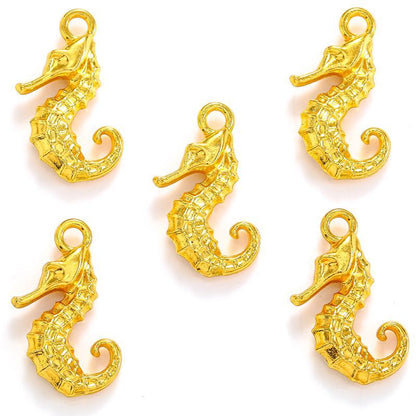10PCS Sea Horse Charm for Jewelry Making Findings 14x22mm