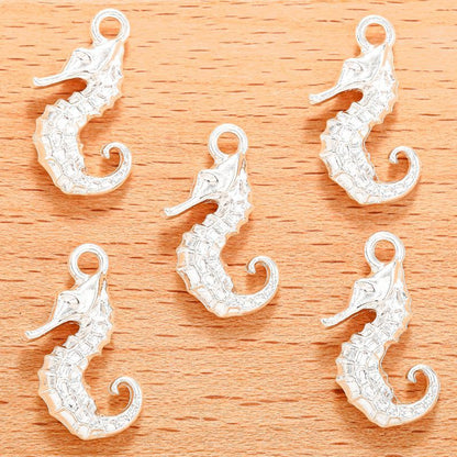 10PCS Sea Horse Charm for Jewelry Making Findings 14x22mm