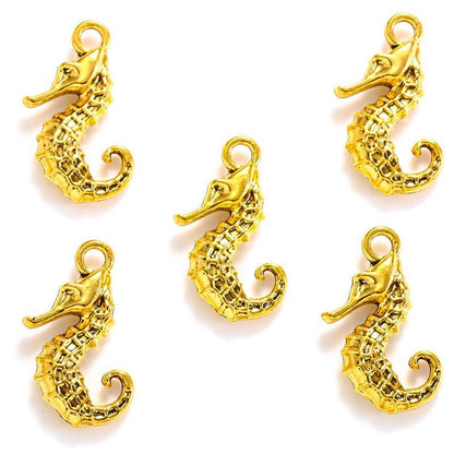 10PCS Sea Horse Charm for Jewelry Making Findings 14x22mm