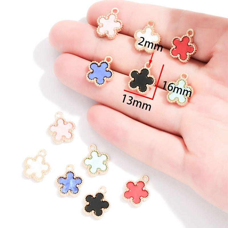 5PCS Star Flower Charm for Jewelry Making Findings 13x16mm