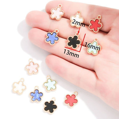 5PCS Star Flower Charm for Jewelry Making Findings 13x16mm
