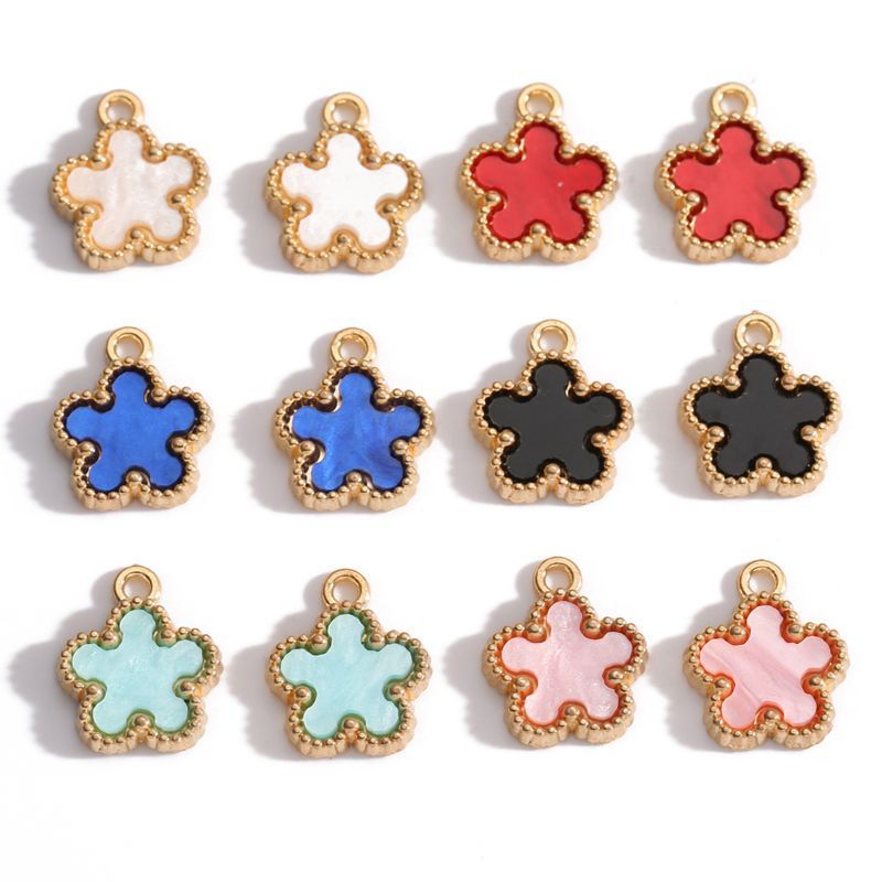 5PCS Star Flower Charm for Jewelry Making Findings 13x16mm