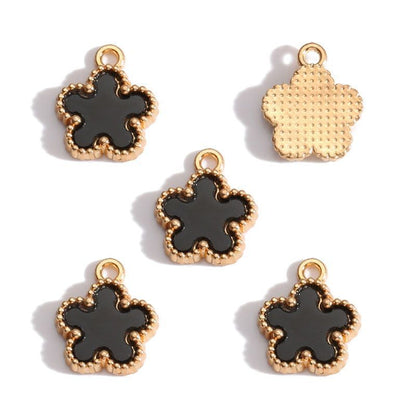 5PCS Star Flower Charm for Jewelry Making Findings 13x16mm