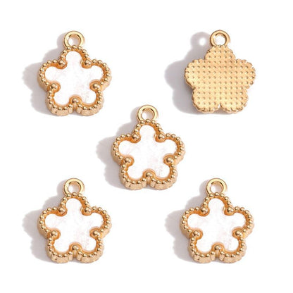 5PCS Star Flower Charm for Jewelry Making Findings 13x16mm