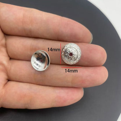 20PCS Different Silver Color Flower Shape Cap for Jewelry Making Findings