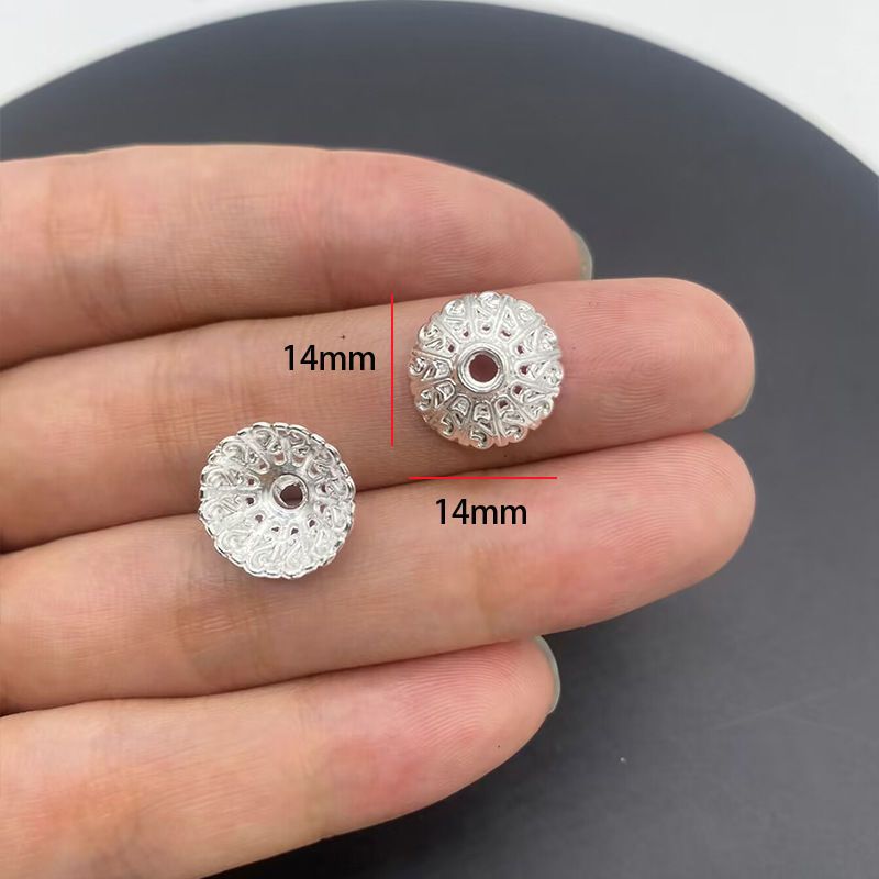 20PCS Different Silver Color Flower Shape Cap for Jewelry Making Findings
