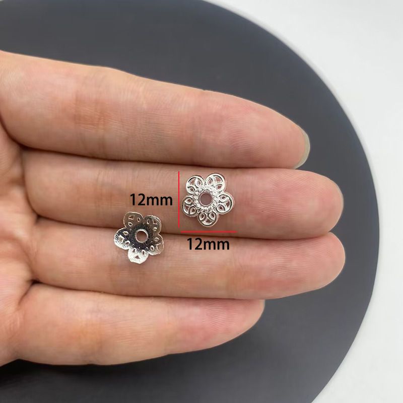 20PCS Different Silver Color Flower Shape Cap for Jewelry Making Findings