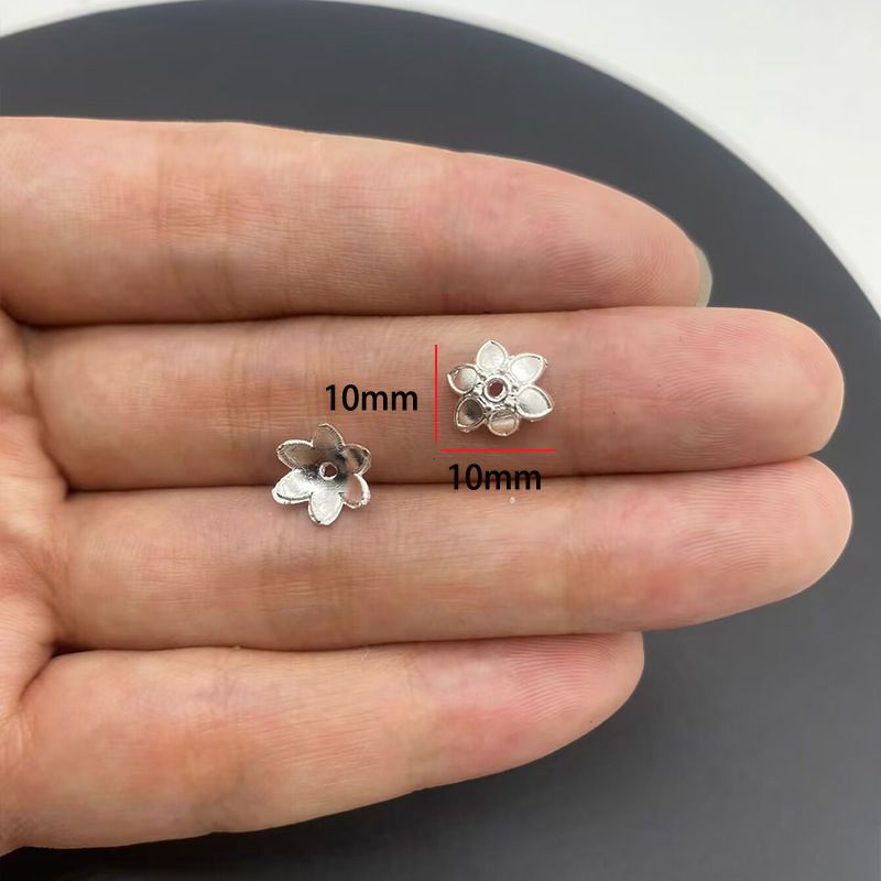 20PCS Different Silver Color Flower Shape Cap for Jewelry Making Findings