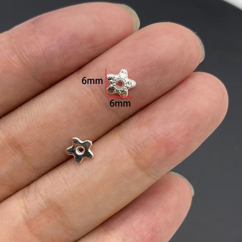 20PCS Different Silver Color Flower Shape Cap for Jewelry Making Findings