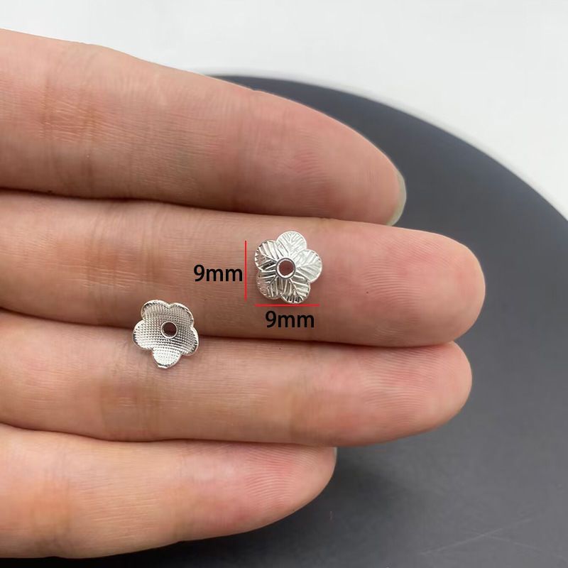 20PCS Different Silver Color Flower Shape Cap for Jewelry Making Findings