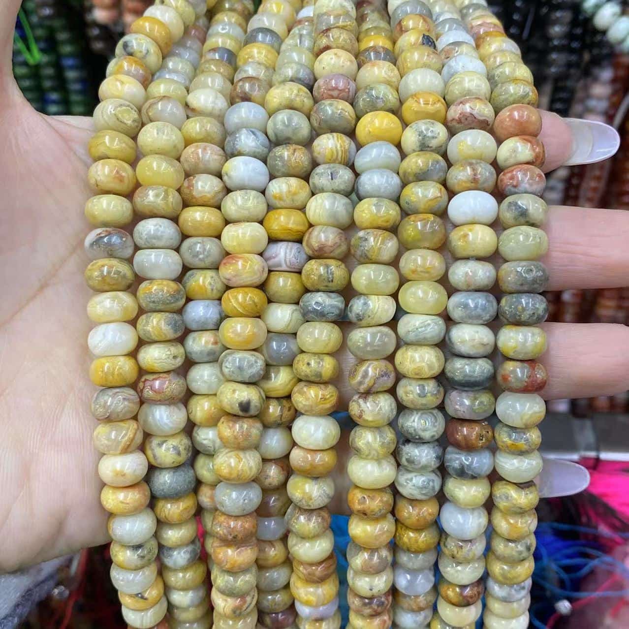 Round Rondelle Beads 2x4mm 4x6mm 5x8mm Quartz/Jasper/Agate