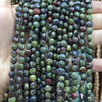 Faceted Cion Beads 6x6mm Quartz/Jasper/Agate/Crystal