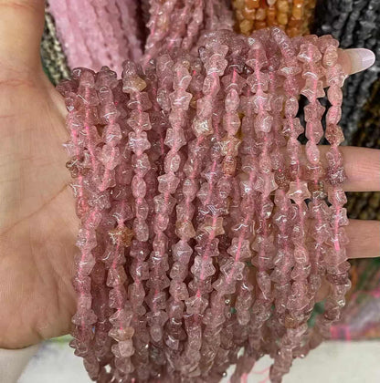 Smooth Star Beads 8mm Quartz/Jasper/Agate/Crystal