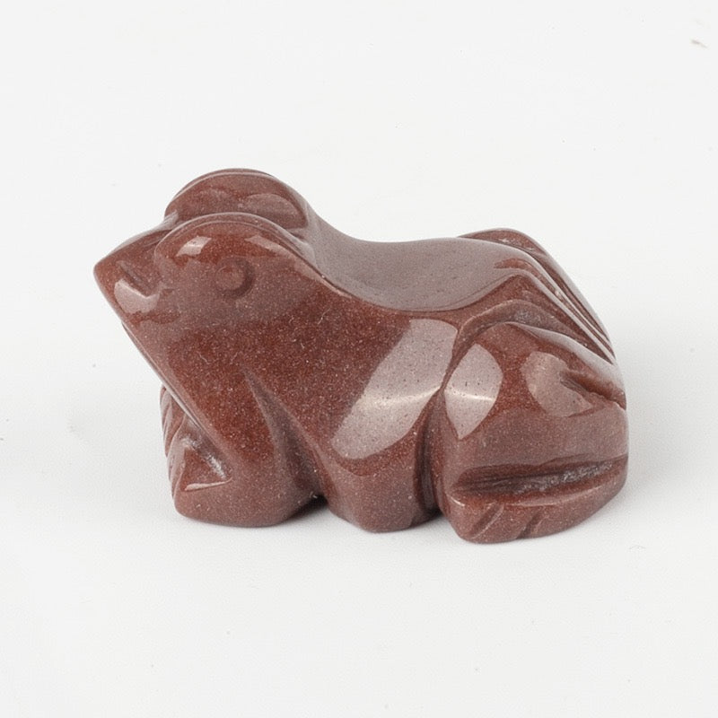 Frog Statue Hand Carved Animal Figurine
