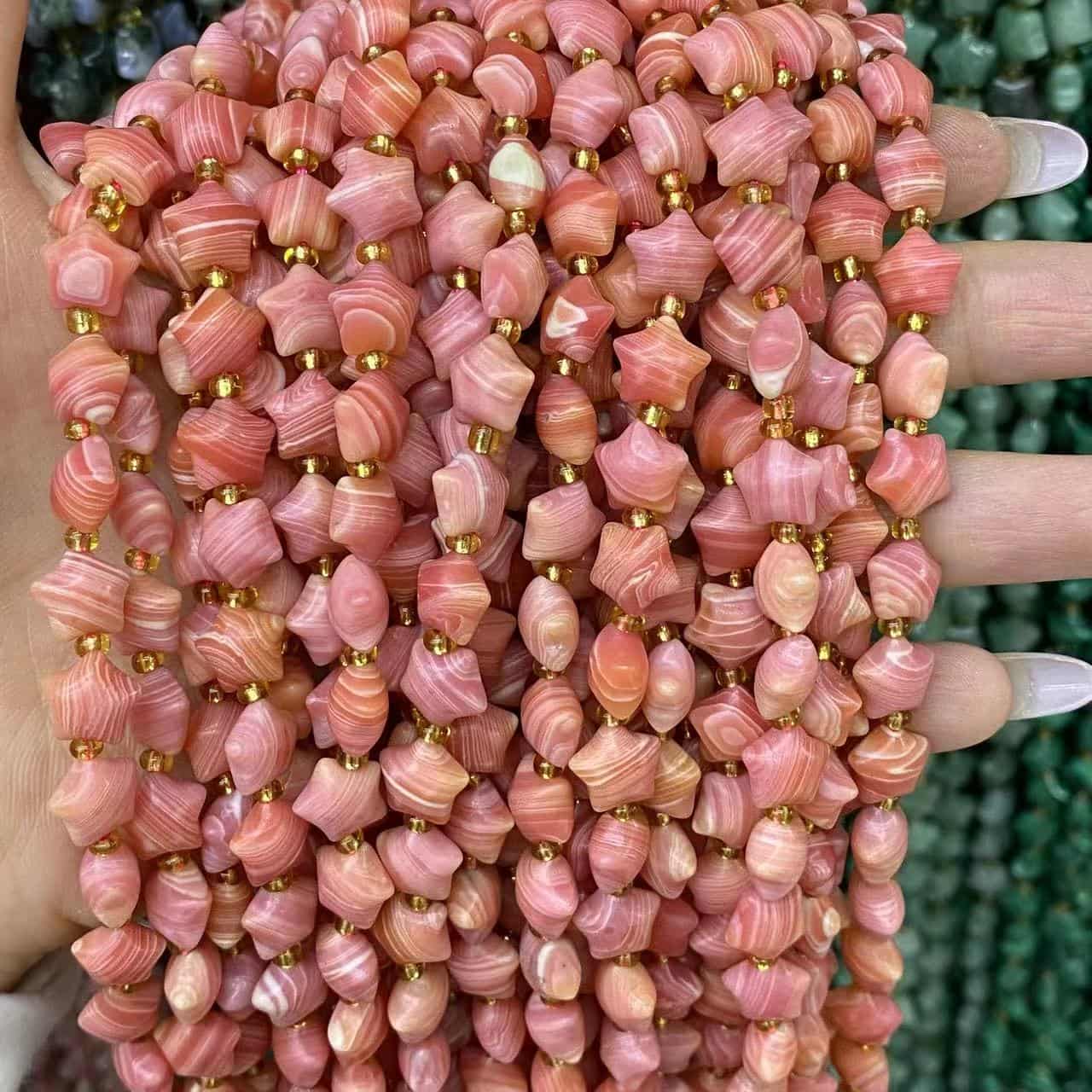 Round Smooth Star Beads 10mm Quartz/Jasper/Agate/Crystal