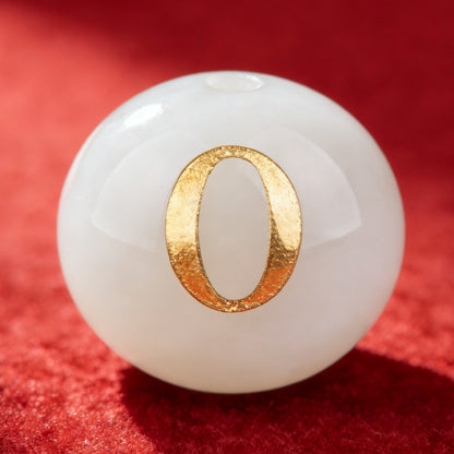 Natural Red Agate Beads - 26 Alphabet Loose Beads for Engraving Customization DIY