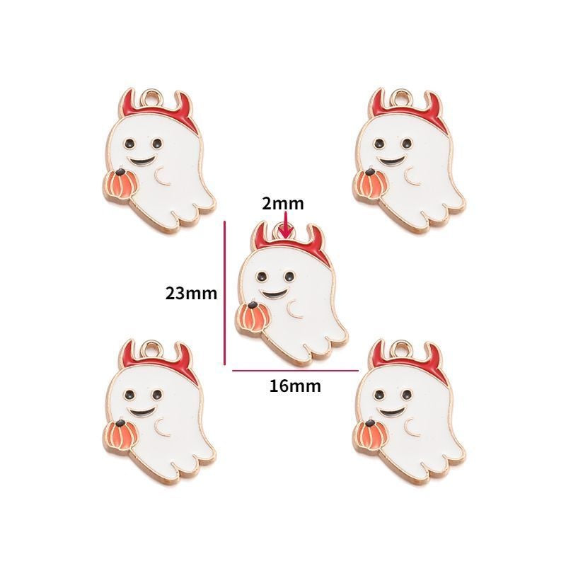 5PCS Halloween Style Theme Jewelry Making Findings Charm #1