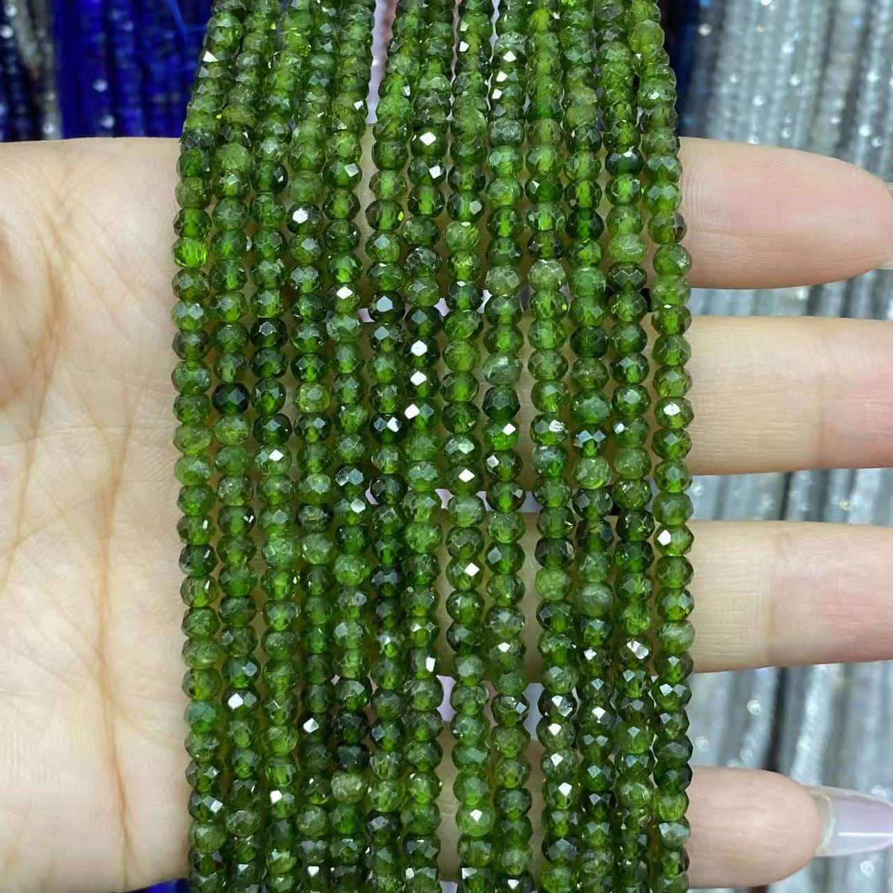 Faceted Rondelle Beads 2x3mm 3x4mm Gemstone/Quartz/Jasper/Agate