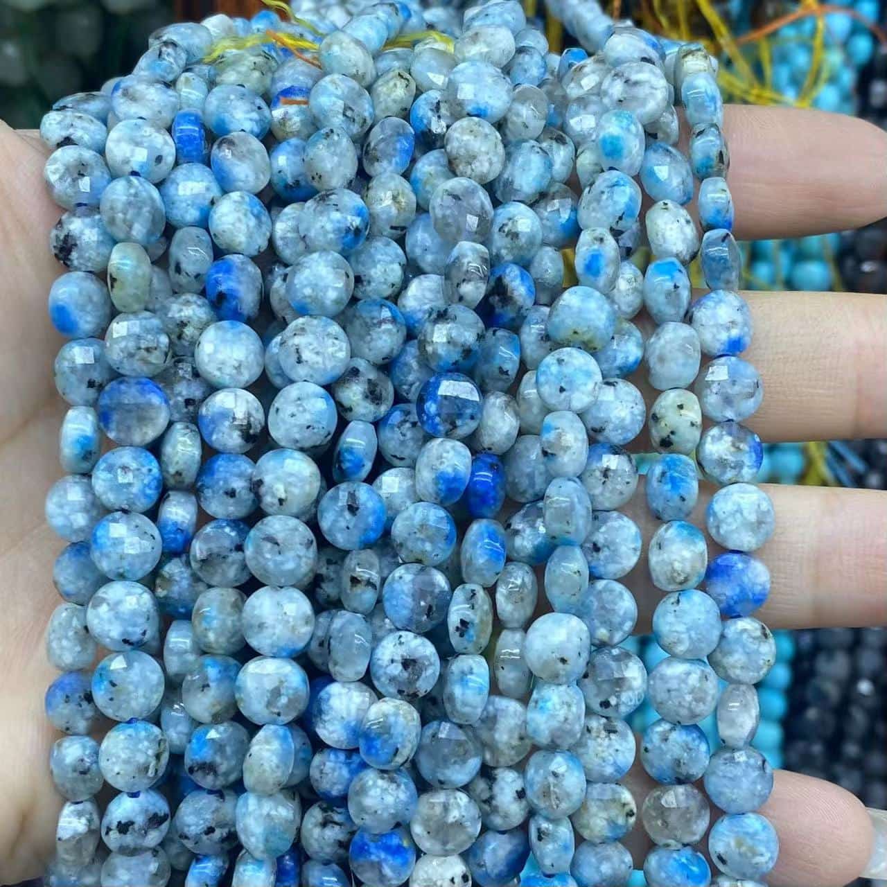 Faceted Cion Beads 6x6mm Quartz/Jasper/Agate/Crystal