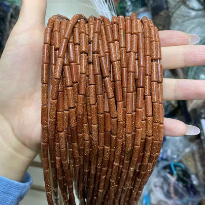 Cylindrical Tube Beads 4x13mm Quartz/Jasper/Agate/Crystal