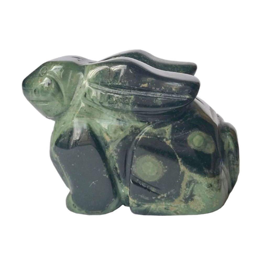 Rabbit Statue Hand Carved Animal Figurine