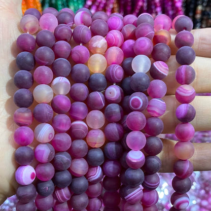 #1 Round Aagte Beads 6mm/8mm/10mm/12mm