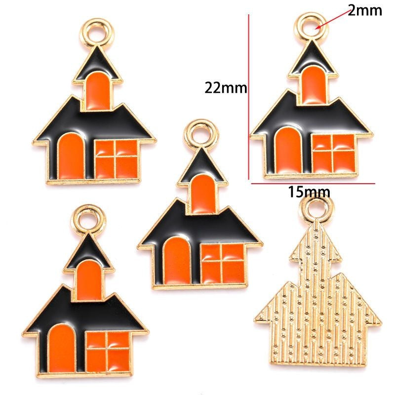 5PCS Halloween Style Theme Jewelry Making Findings Charm #2