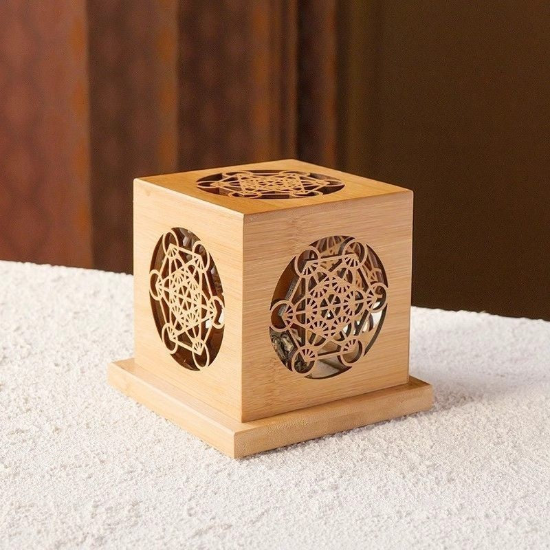 For Sage or Incense Sacred Geometry Hollow Healing Box