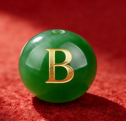 Natural Red Agate Beads - 26 Alphabet Loose Beads for Engraving Customization DIY