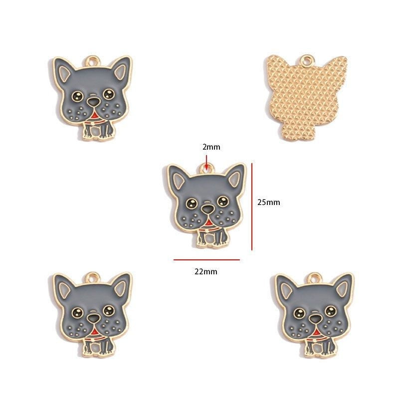 5PCS Colorful Poppy Collection Jewelry Making Findings Charm
