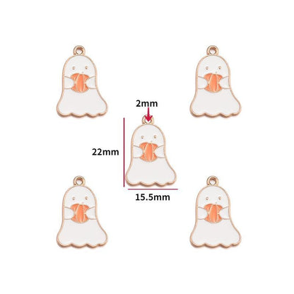 5PCS Halloween Style Theme Jewelry Making Findings Charm #1