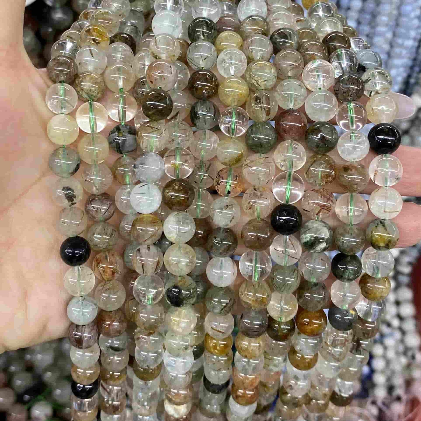 High-Quality Gemstone & Crystal Round Smooth Beads 4mm 6mm 8mm 10mm