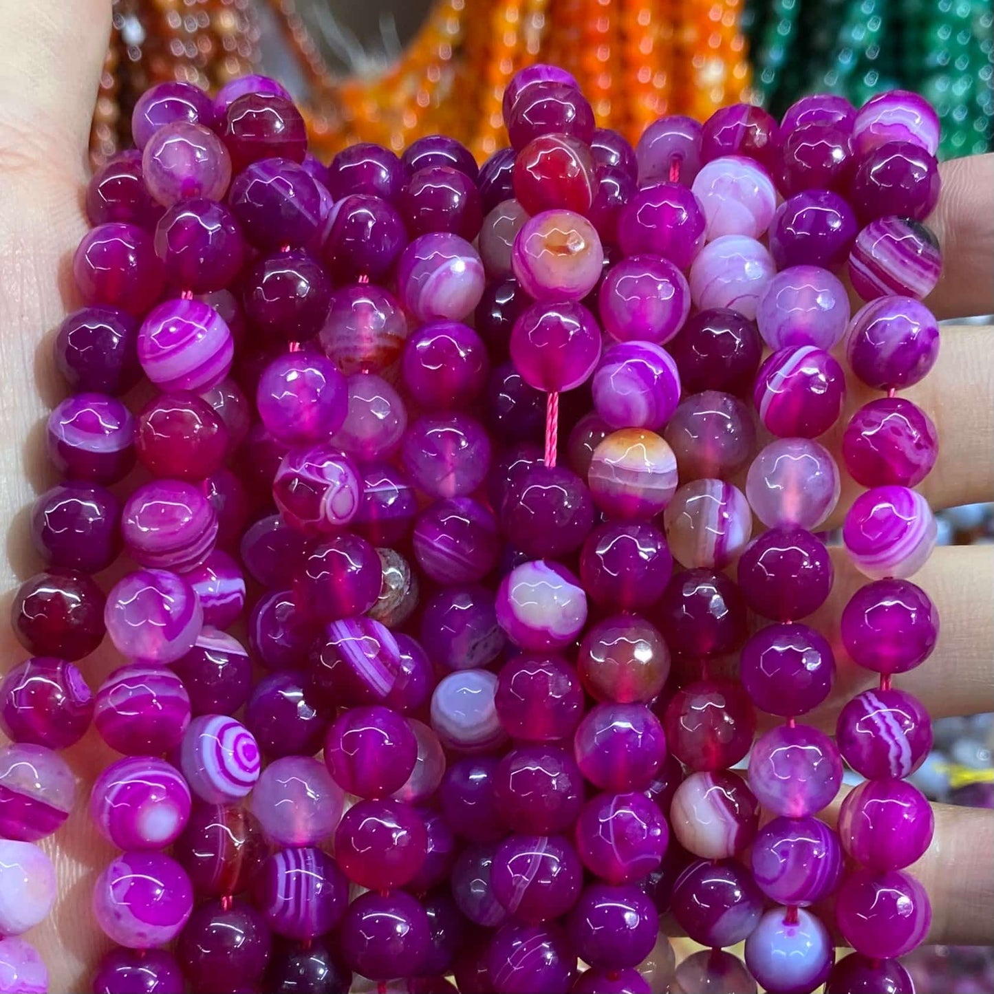 #1 Round Aagte Beads 6mm/8mm/10mm/12mm