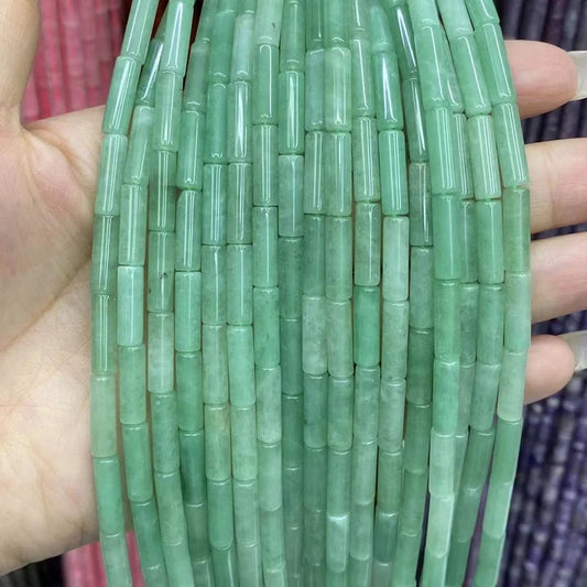 Tube Shape Aventurine Beads