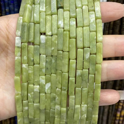 Square Tube Beads 4x13mm Quartz/Jasper/Agate/Crystal