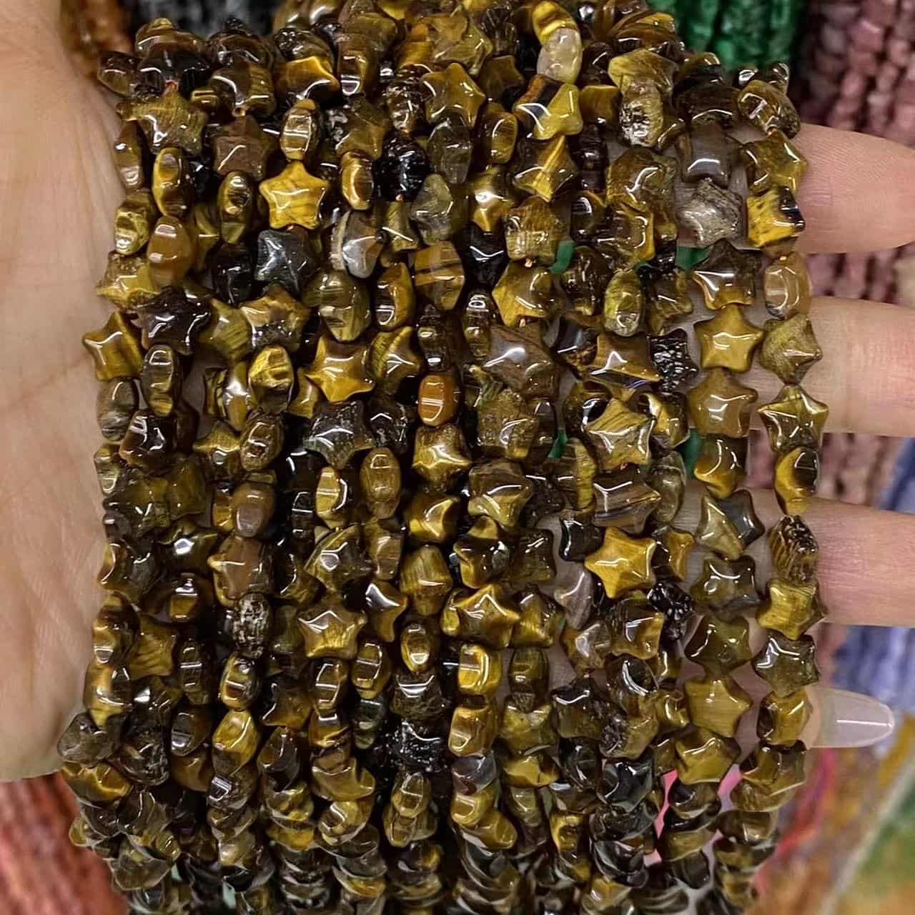 Smooth Star Beads 8mm Quartz/Jasper/Agate/Crystal