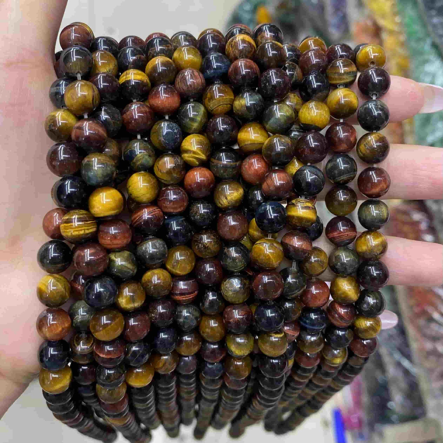 Colorful Tiger Eye Beads 4mm/6mm/8mm/10mm