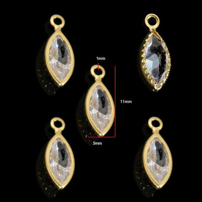 5PCS Crystal Collection Jewelry Making Findings Charm