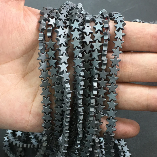 Star Shape Hematite Beads