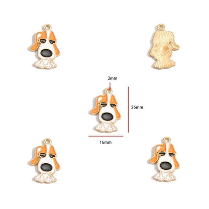 5PCS Colorful Poppy Collection Jewelry Making Findings Charm