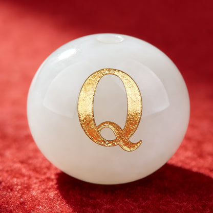 Natural Red Agate Beads - 26 Alphabet Loose Beads for Engraving Customization DIY