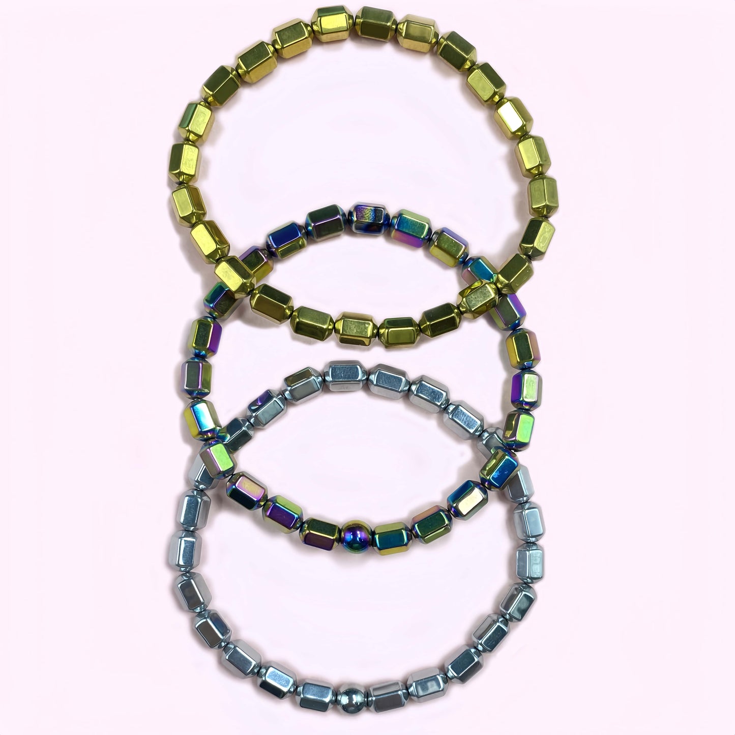 Triple Hematite for Weight Loss Crystal Bracelet