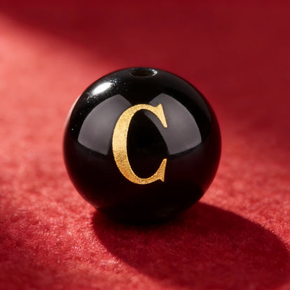 Natural Red Agate Beads - 26 Alphabet Loose Beads for Engraving Customization DIY