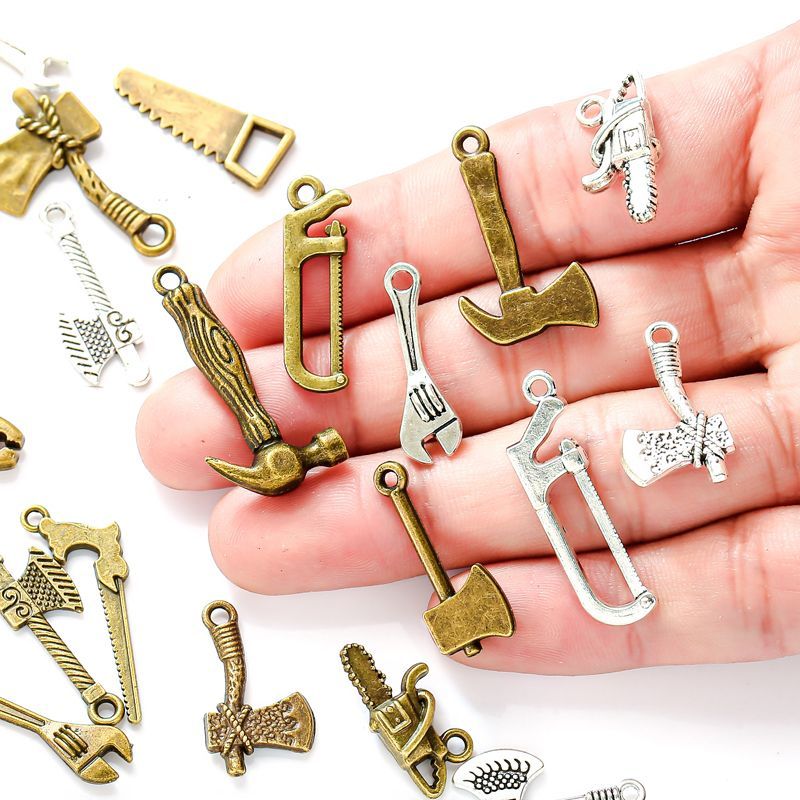 20 PCS Working Tool Style Jewelry Making Findings Charm
