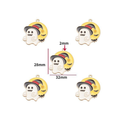 5PCS Halloween Style Theme Jewelry Making Findings Charm #1