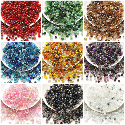 Rondelle Multicolored AB Glass Beads
