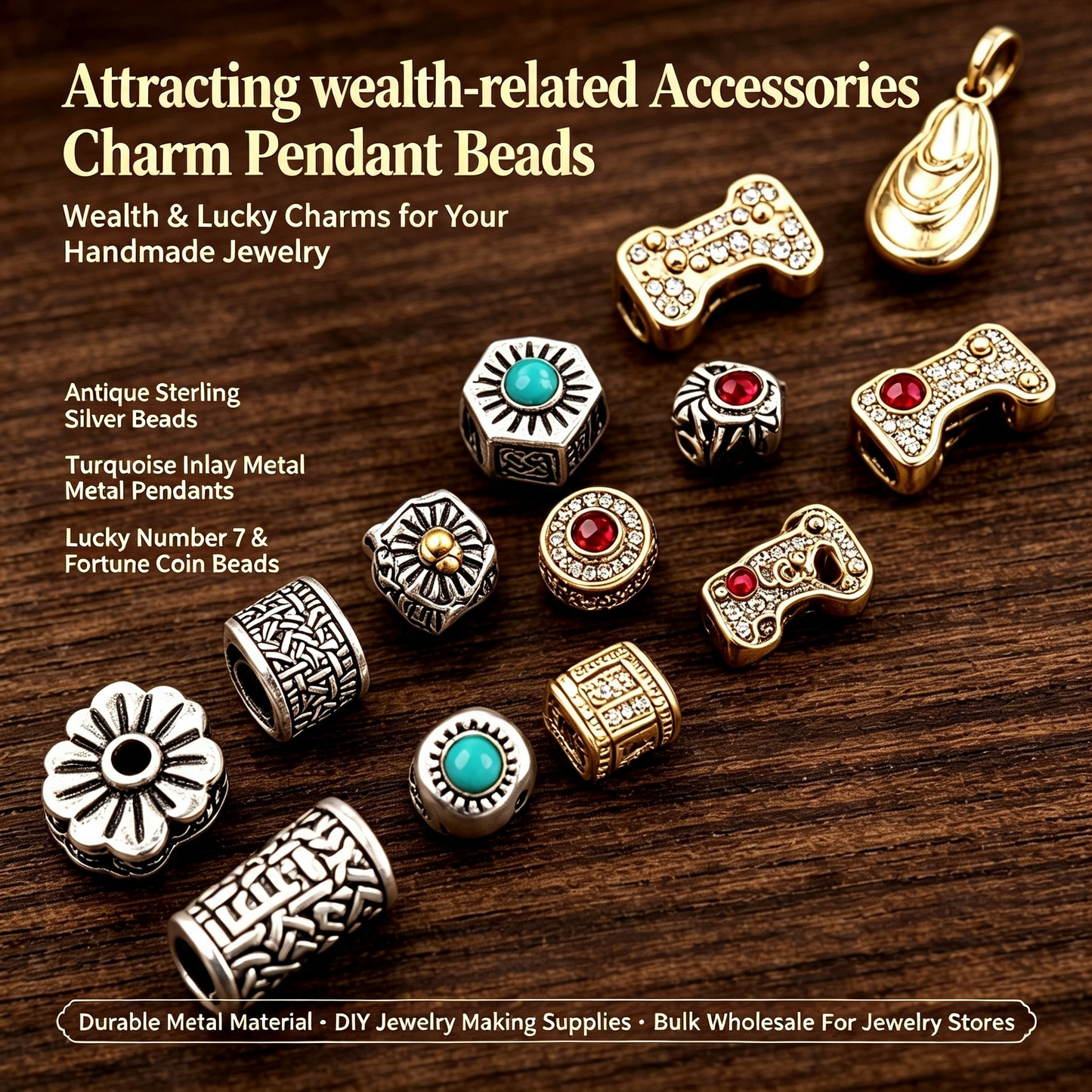 Attracting Wealth-Related Accessories Charm Pendant Beads 1PCS